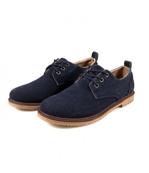 Men Comfort Shoes British Oxford Suede Leather Sho...